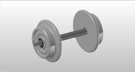 NPE NZ33288 - H0 Scheibenradsatz - Ø 10 mm Schmal (Zapfenlager einseitig isoliert)